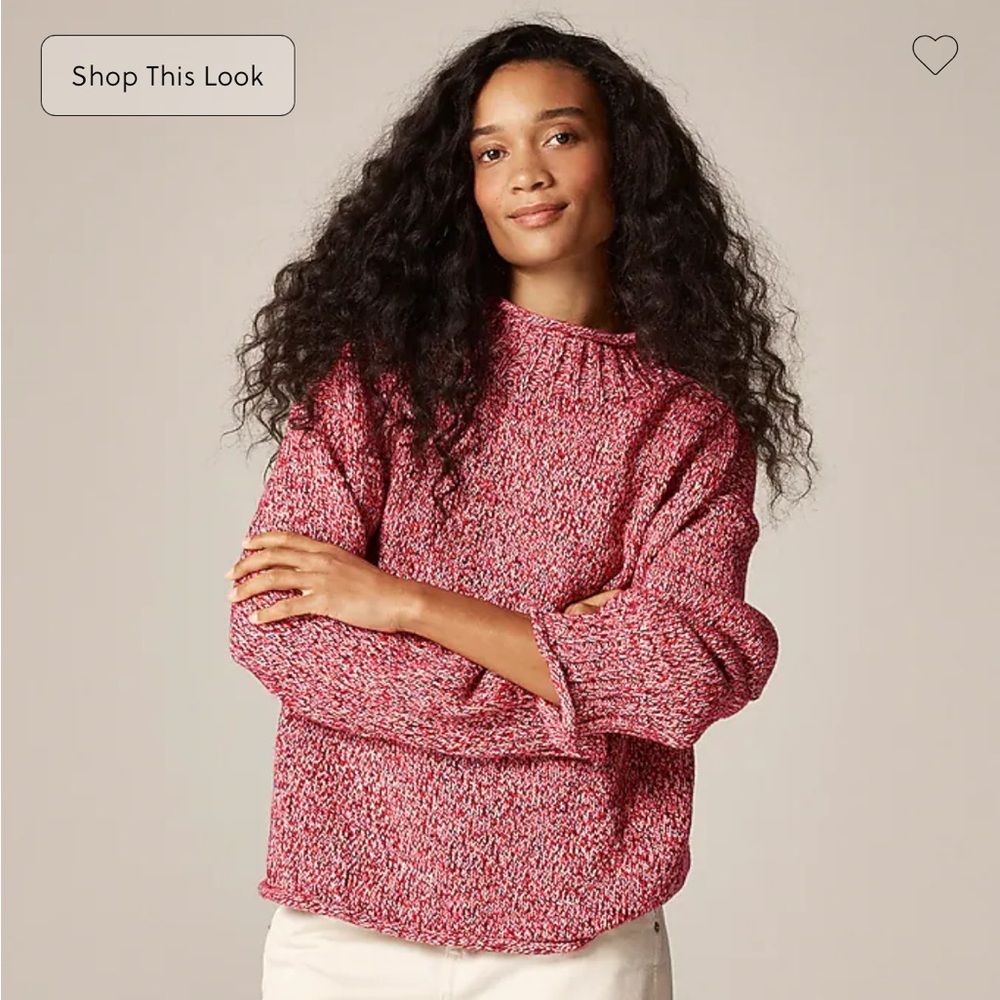 JCrew 2025 Cotton Marled Rollneck Sweater SIZE M